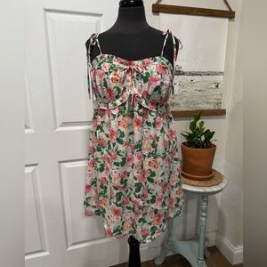 Floral Sundress with Tie Straps NWT